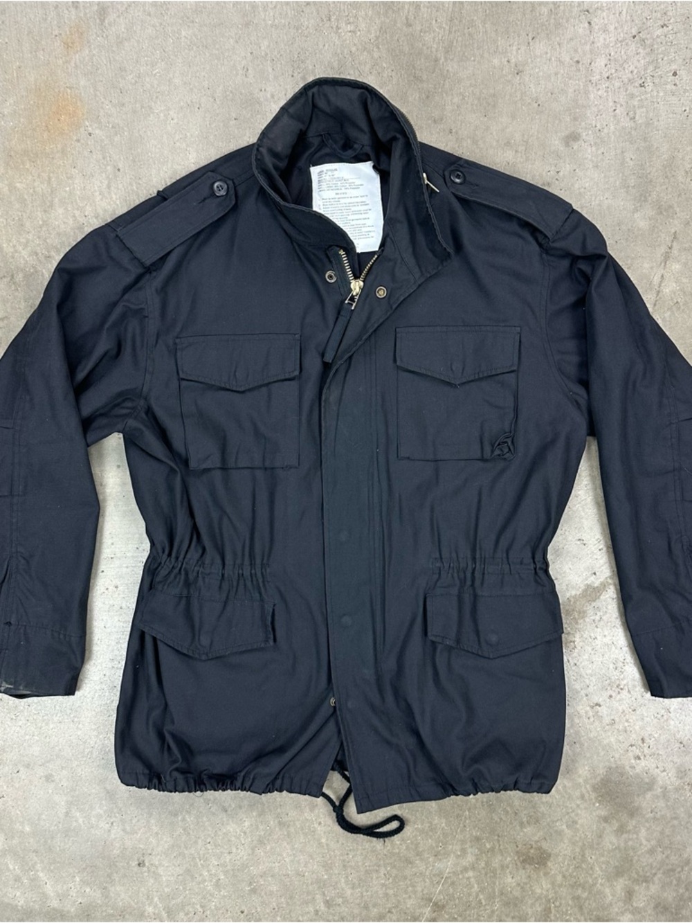 Black Rothco M-65 Field Jacket Sz: L
